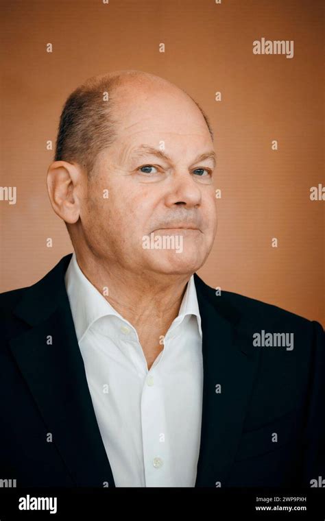 Federal Chancellor Olaf Scholz Spd Taken During A Cabinet Meeting