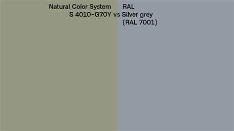 Natural Color System S 4010 G70y Vs Ral Silver Grey Ral 7001 Side By