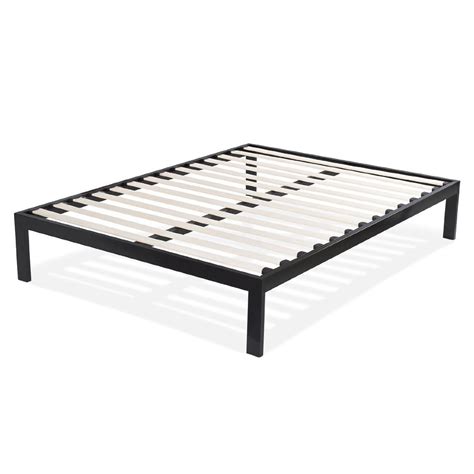 Queen size Modern Black Metal Platform Bed Frame with Wood Slats – Get ...