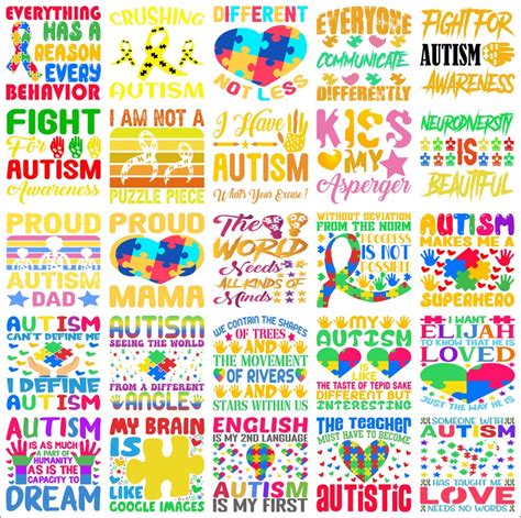 Autism Svg Bundle Autism Awareness Svg Svg Files For Cricut Autism Puzzle Svg Autism Mom Svg