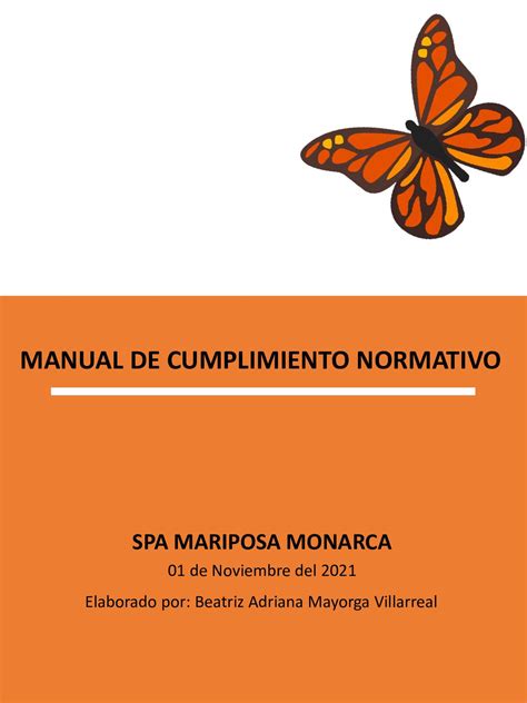 Calaméo Manual De Cumplimiento Normativo Spa Mariposa Monarca S A de C V