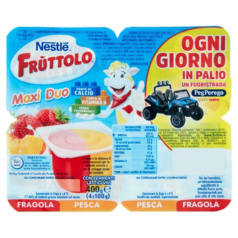 Fruttolo Nestlé Maxi Duo Fragola Pesca 4 x 100 g Everli