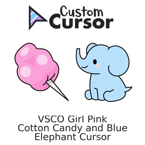 Vsco Girl Algod N De Az Car Rosa Y Elefante Azul Cursor Custom Cursor