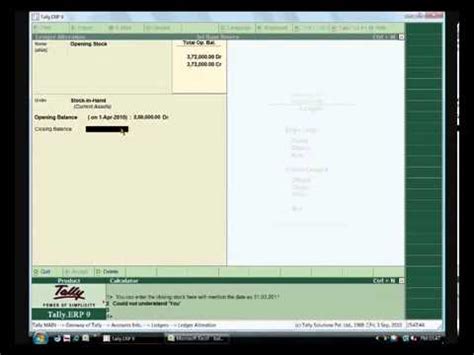 How To Take Opening Balances In Tally YouTube
