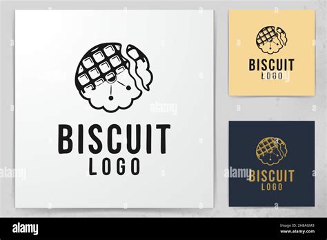 Biscuit Logo Designs Inspiration Isolated On White Background Stock