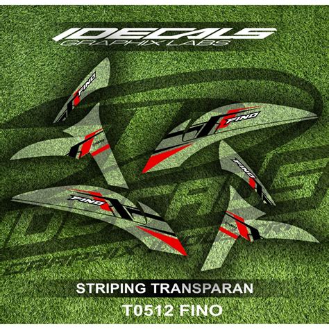 Jual T Sticker Striping Transparan Motor Fino Simple Bisa Custom