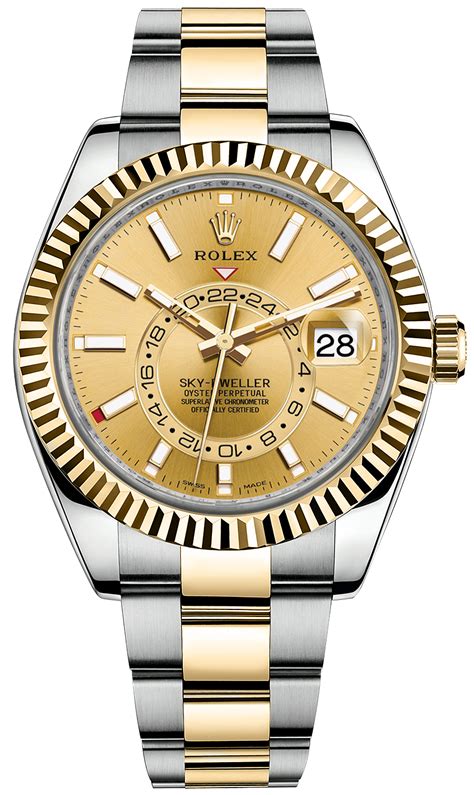 champagne index rolex sky dweller mm mens