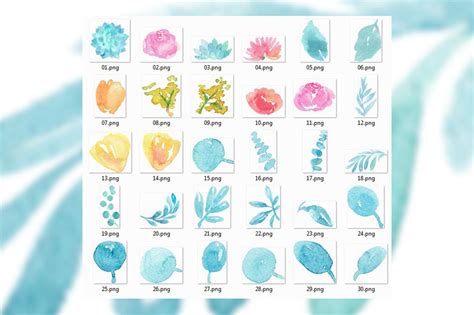 Watercolor Bouquet Clip Arts PSD PNG By MaddyZ TheHungryJPEG