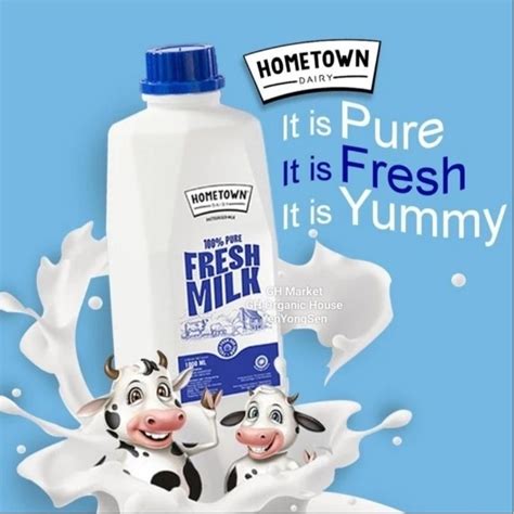 Jual Susu Hometown Fresh Milk 1l Shopee Indonesia