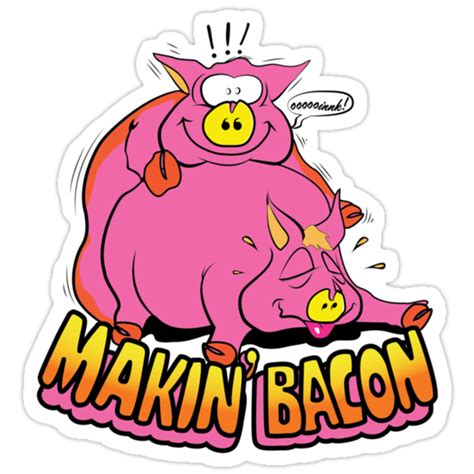 "Makin' Bacon" Stickers by ironsightdesign | Redbubble