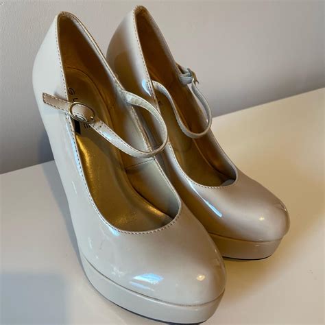 Nude Platform Stiletto High Heels With Strap UK Depop