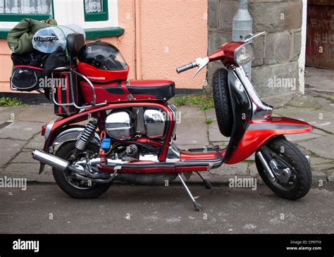 Customized Lambretta Scooter Stock Photo Alamy