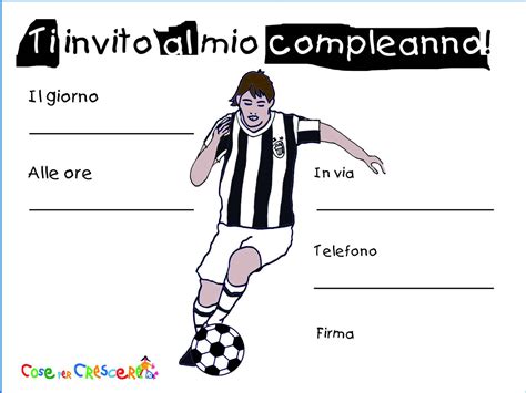 Biglietto Invito Compleanno Calcio Con La Juventus