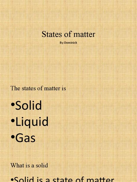 States of Matter | PDF