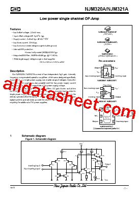 NJM320A Datasheet PDF New Japan Radio