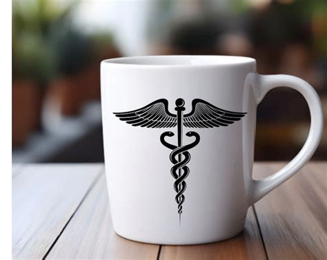 Caduceus Svg Dxf Png Medical Symbol Cut File For Cricut Silhouette