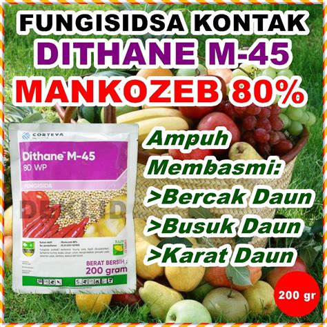 Jual Dithane M Wp Gr Fungisida Kontak Mankozeb M Pestisida