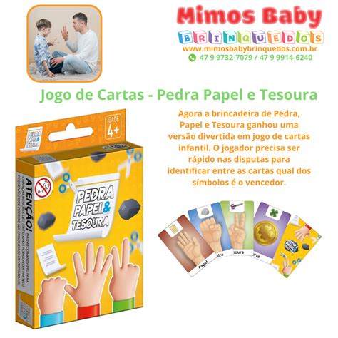 Jogo De Cartas Pedra Papel E Tesoura Pais E Filhos Maior Loja De