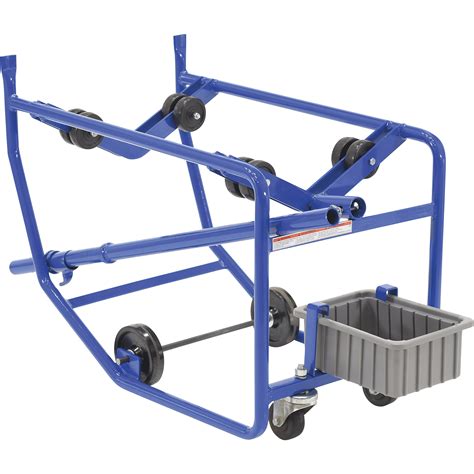 Vestil Revolving Drum Cart With Polyolefin Wheels — 1000 Lb Capacity