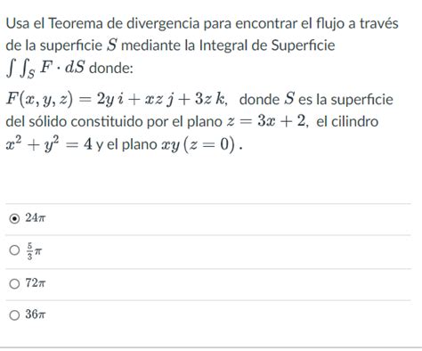 Solved Usa El Teorema De Divergencia Para Encontrar El Flujo Chegg