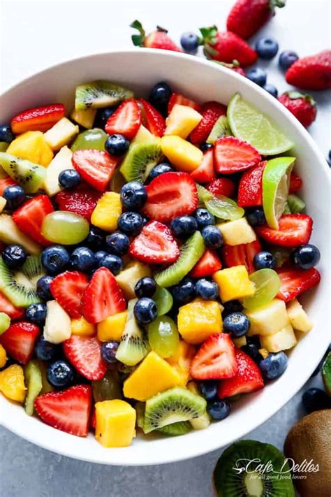 Honey Lime Fruit Salad Recipe Cafe Delites