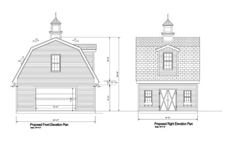 X X One Car Garage Plans Gambrel Roof Garage Plan