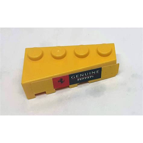 Lego Yellow Wedge Brick X Right With Genuine Ferrari And Red And