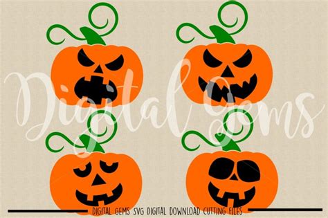 Pumpkin Svg Dxf Eps Png Files By Digital Gems Thehungryjpeg