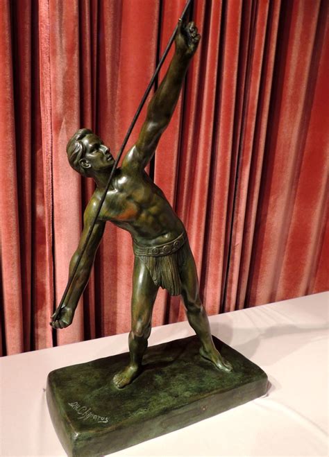 Demetre Chiparus Bronze Art Deco Sculpture The Javelin Thrower