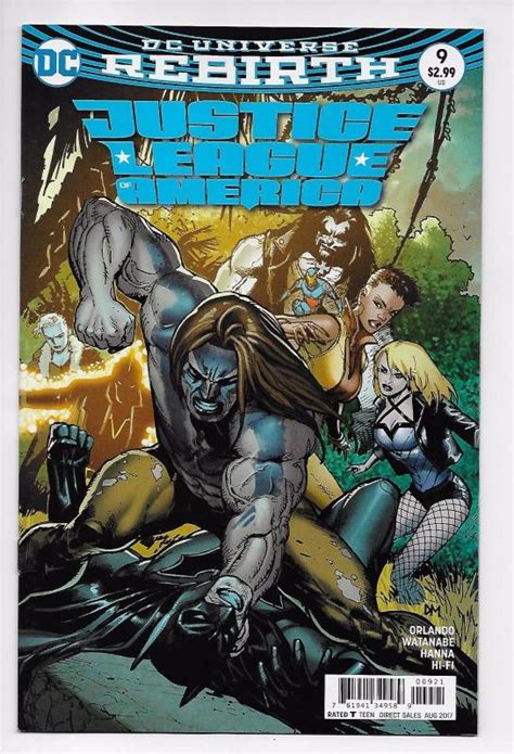 Justice League Of America 9 Rebirth Variant Cover DC 2017 New