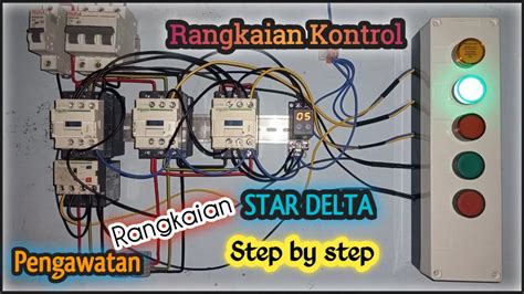 Cara Merakit Rangkaian Kontrol Star Delta Relay Timer Youtube