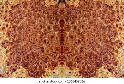 Dark Walnut Burl Veneer Board Abstract Pattern Images Stock Photos