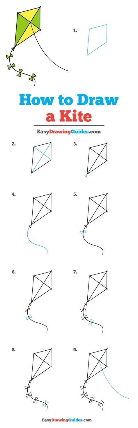 How to Draw a Kite - Really Easy Drawing Tutorial