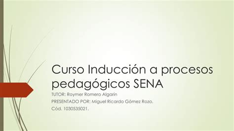 Inducción a procesos pedagogicos PPT