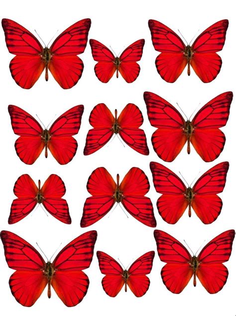 Mariposas Rojas Paper Butterflies Plastic Crafts Butterfly Crafts