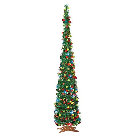 Lighted Slim Pull-up Christmas Tree 65" | Collections Etc.