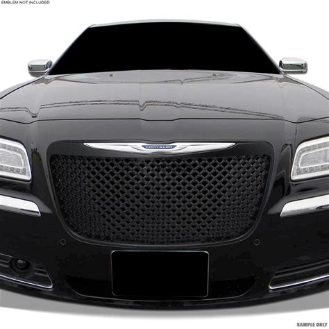 Topline For 2011 2014 Chrysler 300 300c Mesh Front Hood Bumper Grill Grille Blk Ebay