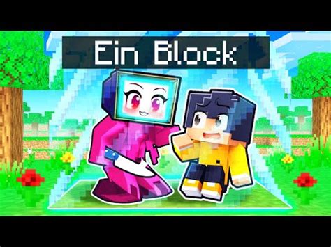 GEFANGEN Mit TV FRAU Auf Einem ONE BLOCK In Minecraft YouTube