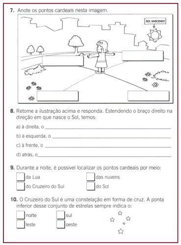 Atividades De Geografia 3 Ano Ensino Fundamental Pontos Cardeais