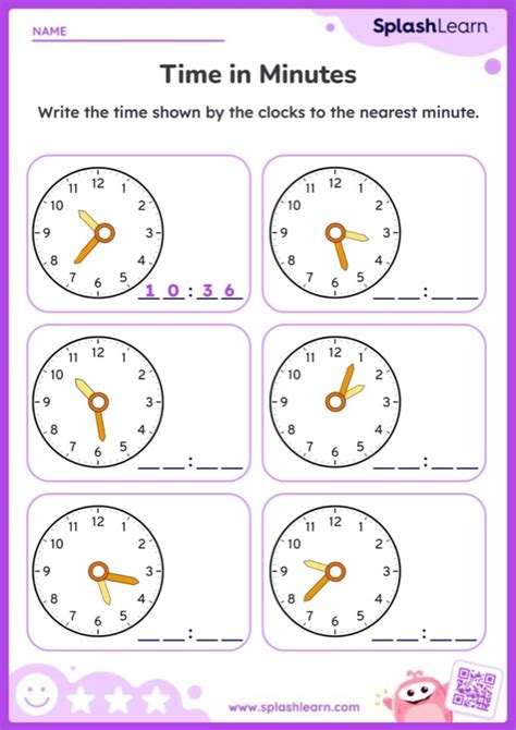 Time In Minutes Worksheet