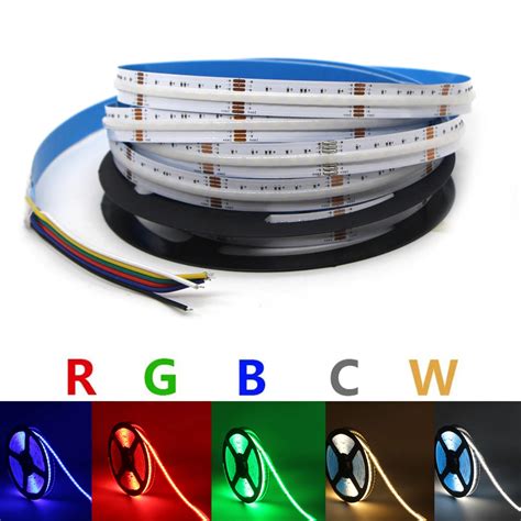 Bande Lumineuse Led Rgb Cct Cob M En Diodes M Rgb Cct