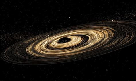 Black Hole with Swirling Accretion Disk, Cosmic Phenomenon, Dark Center ...