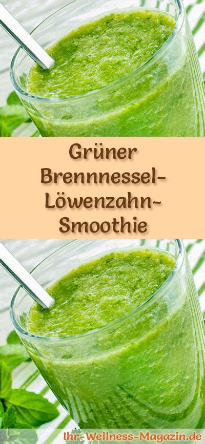 Grüner Brennnessel Löwenzahn Smoothie Rezept fürs Immunsystem zum