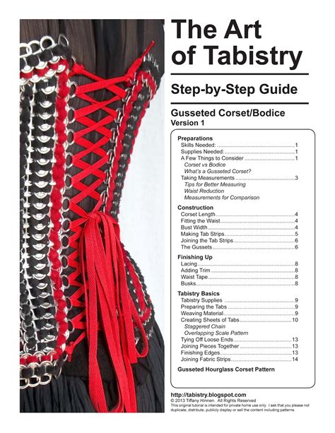 The Art Of Can Tabistry Corset Pattern Finally Available