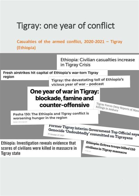 Tigray: a year of conflict casualties - Every Casualty Counts