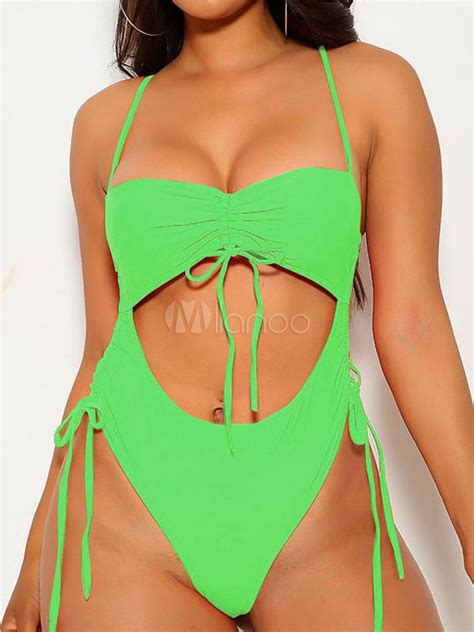 Femmes Monokini Maillots De Bain Rouge Foncé Serpent Imprimé Découpé