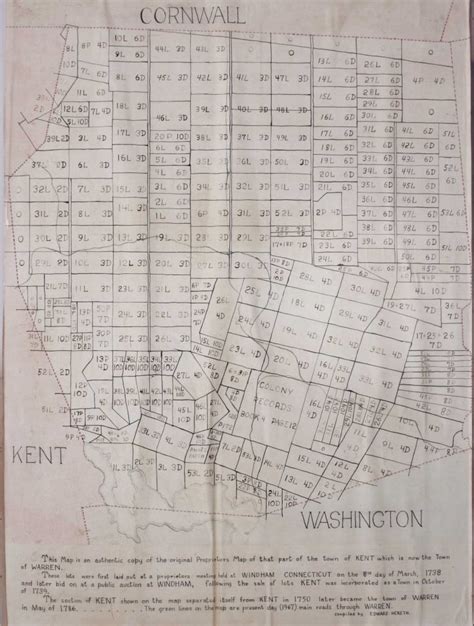 Proprietor's Map - The Warren Connecticut Historical Society