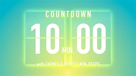 10 Minutes Countdown Timer Flip Clock With Chimes Every 1 Min