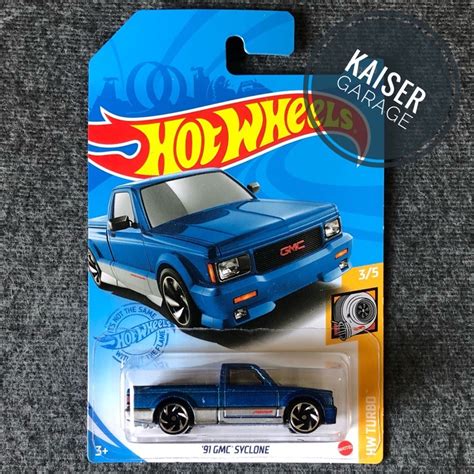Hot Wheels 91 GMC Syclone Blue Shopee Malaysia