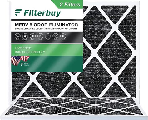 Filterbuy 24x30x1 MERV 8 Odor Eliminator Pleated HVAC AC Furnace Air